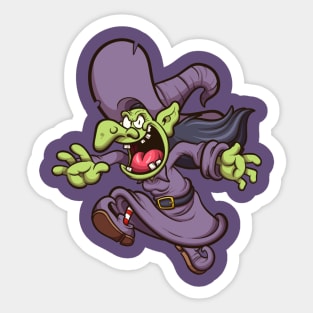 Cartoon Witch Sticker